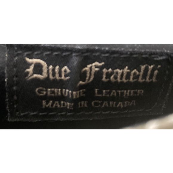 Vintage Due Fratelli Gray Leather Snakeskin Pattern Crossbody Bag Made Canada - Picture 10 of 10